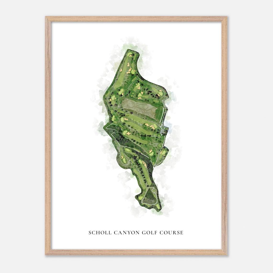 Scholl Canyon Golf Course Glendale California Classic Watercolor Poster - Image 6