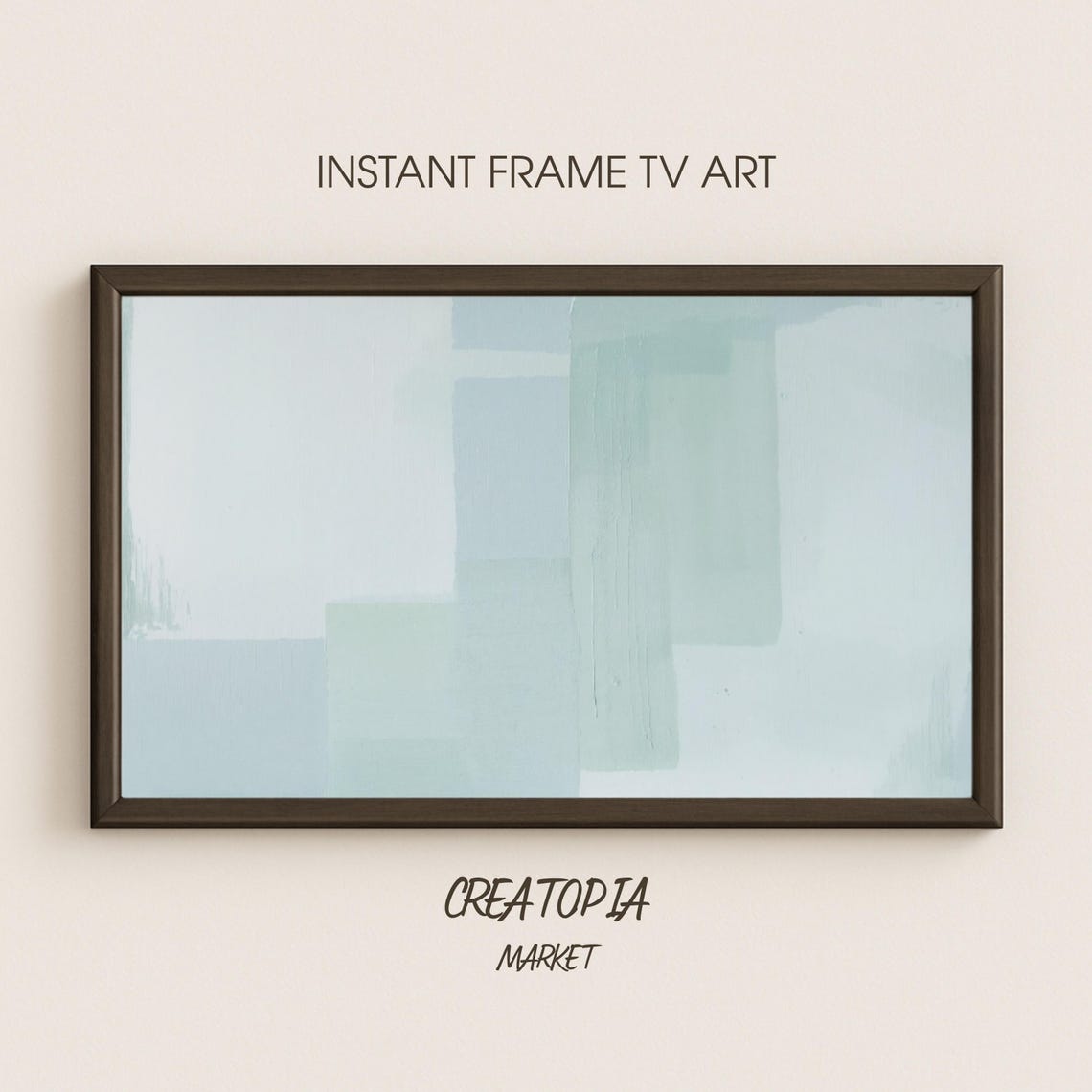 Whispering Greens Sage Minimalist Abstract Color Field Art Print
