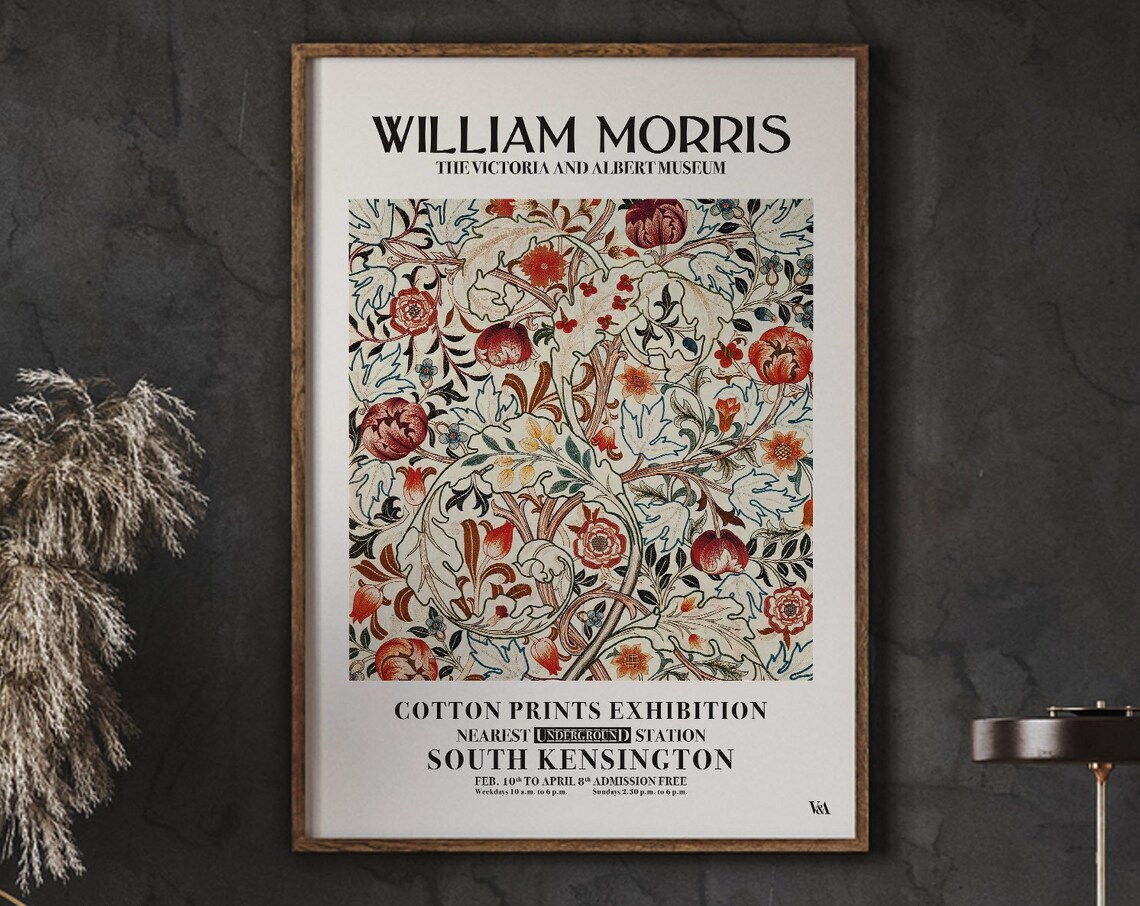 William Morris Vintage Flower Pattern Art Print