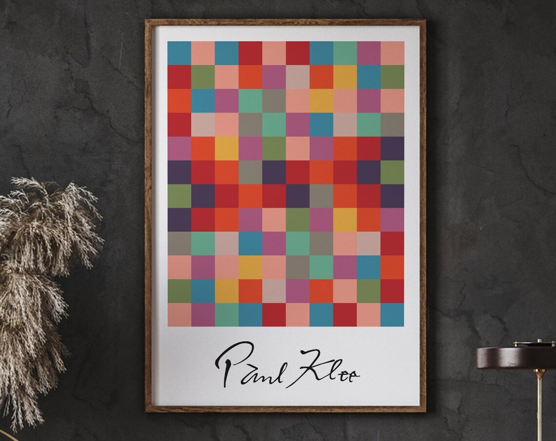 Klee Colorful Geometric Exhibition Poster, Living Room
