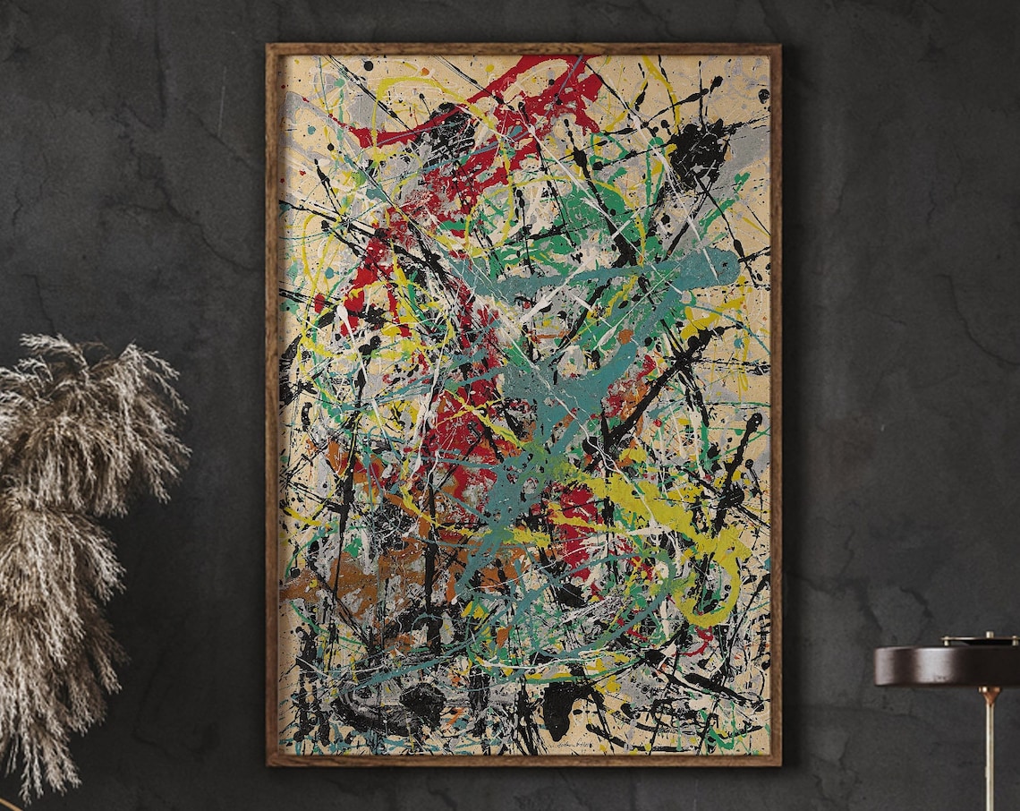 Jackson Pollock Abstract Art Print, Modern Decor