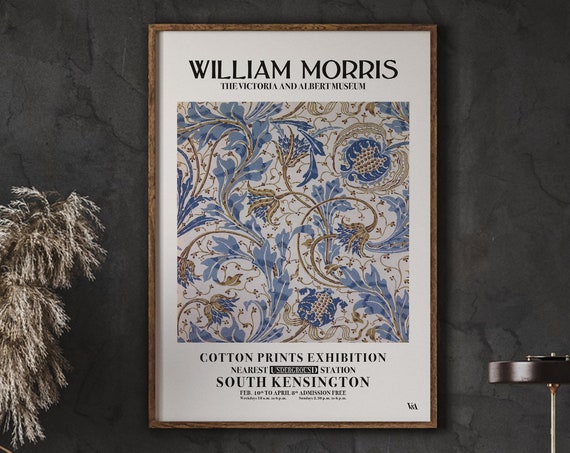 William Morris Poster Textiles Art Flower Pattern Nouveau Modern Gallery Wall Instant