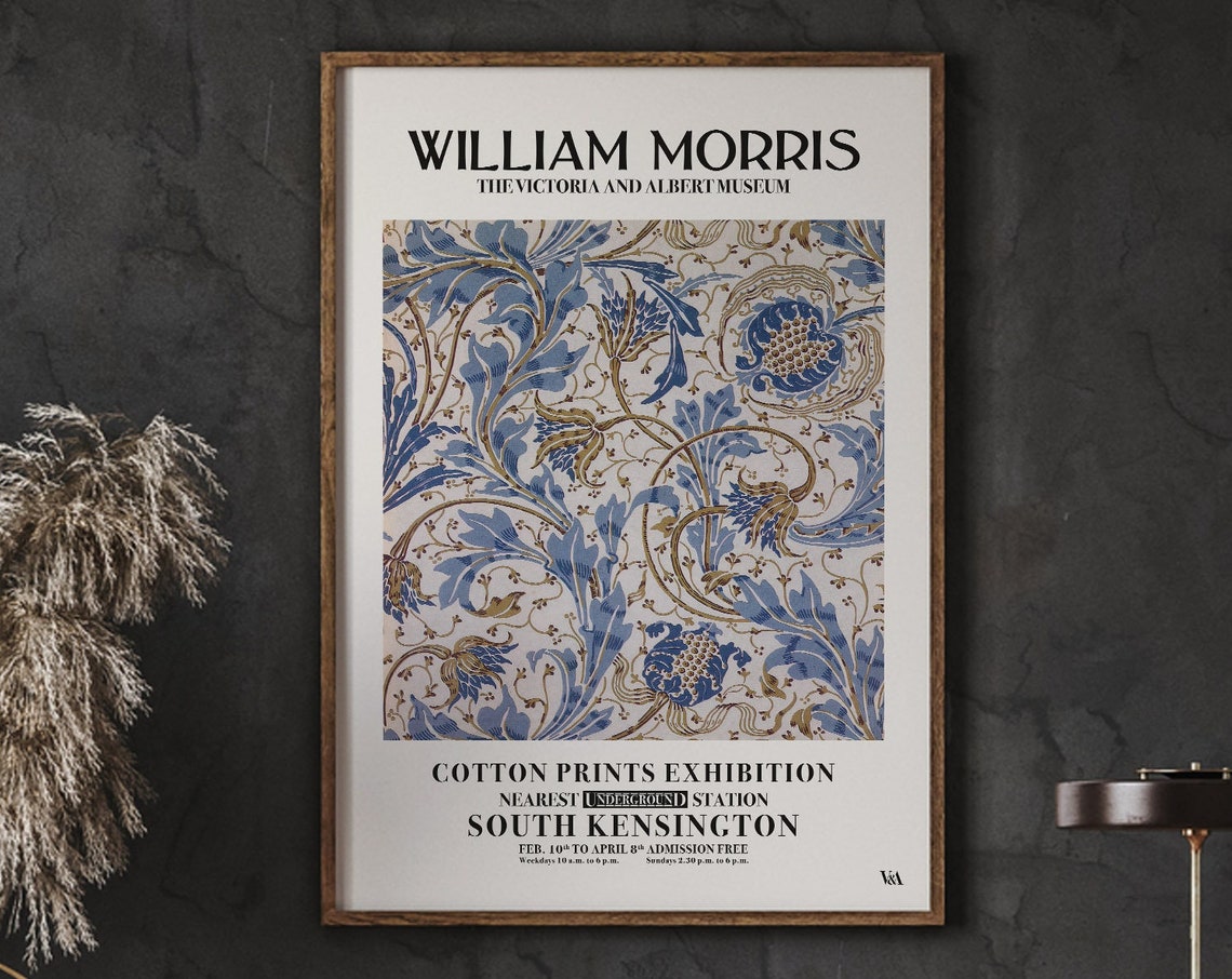 William Morris Poster Textiles Art Flower Pattern Nouveau Modern Gallery Wall Instant