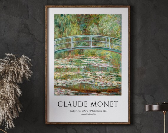 Claude Monet Bridge Over a Pond of Water Lilies 1899 Garden Poster