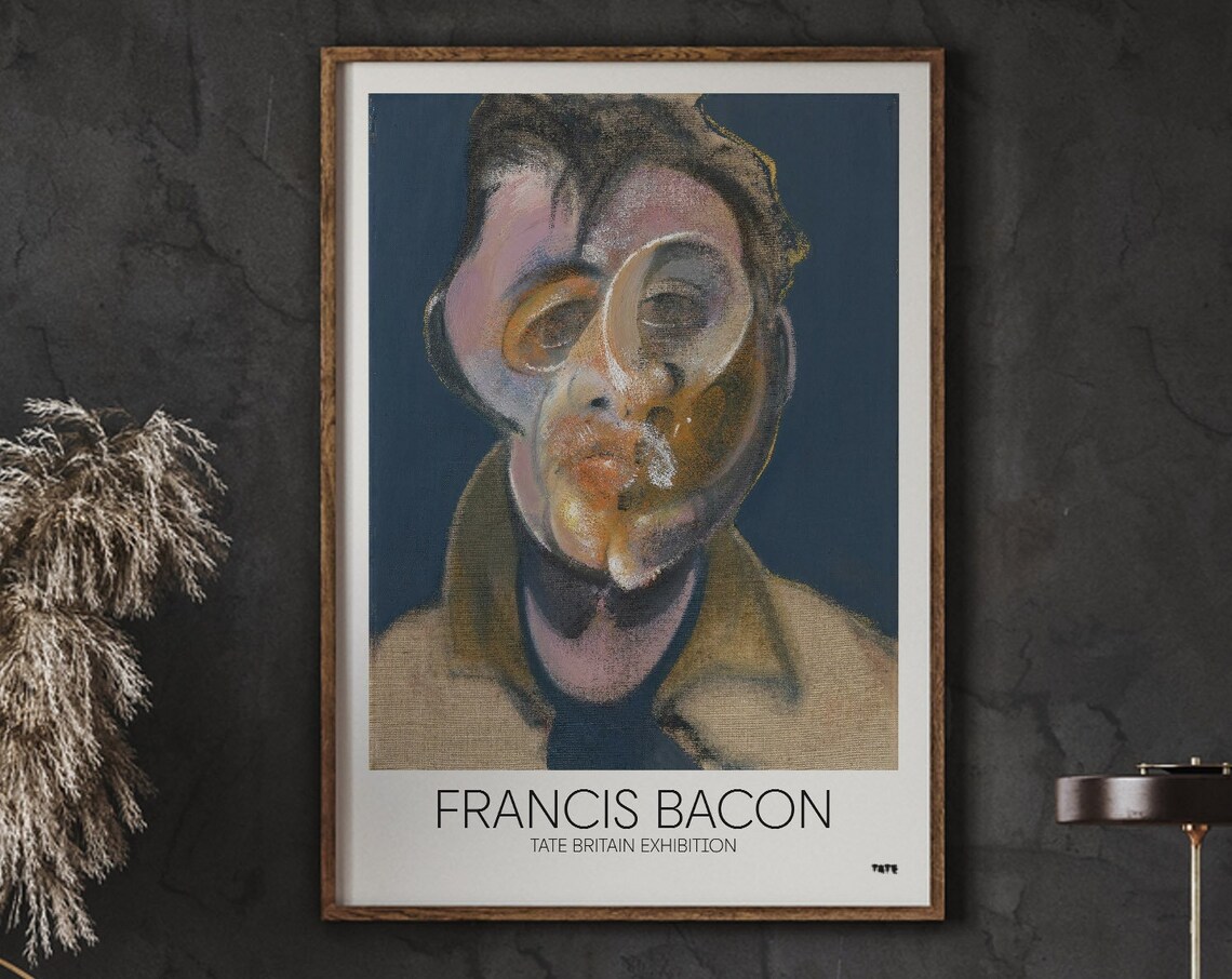 Francis Bacon Exhibition Poster, Surrealist Art Print