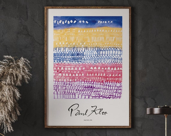 Paul Klee Vintage Poster Old City 1928 Abstract Art Painting Living Room Print