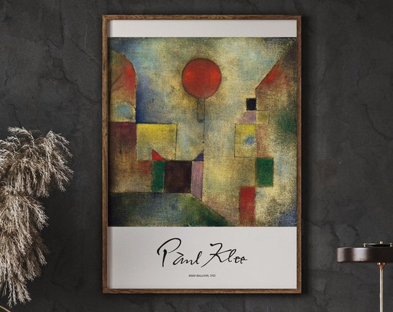 Paul Klee Abstract Art Print Reed Balloon 1922 Modern Minimalist Wall Gallery Fine Reproduction