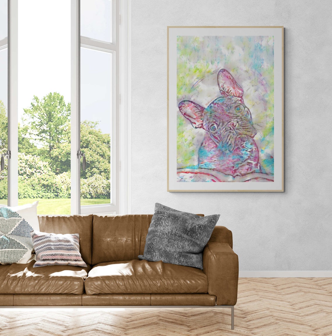 Wall Art Poster Colorful Print French Bulldog Wall Dcor French Bulldog Wall Art Print Art Wall Dog Living Room Wall Art Entry Hall - Image 7
