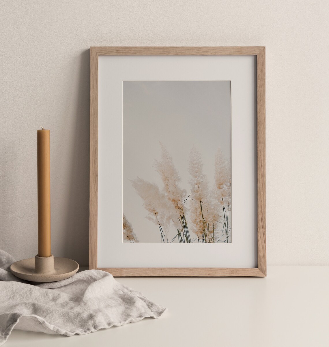Pampas Grass Boho Art Print, Neutral Summer Field - Image 3