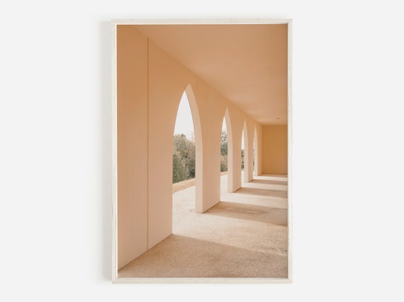 Neutral Architecture Print Arches Art Beige Building Photo Neutral Wall Art Minimalist Decor Architecture Photography
