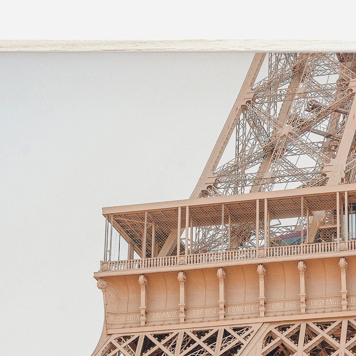 Eiffel Tower Iron Lattice Close Up Architectural Paris Detail Poster - Image 2
