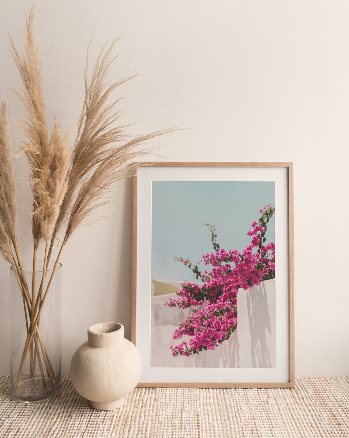Bougainvillea Flower Photo, Santorini Greece Floral - Image 2