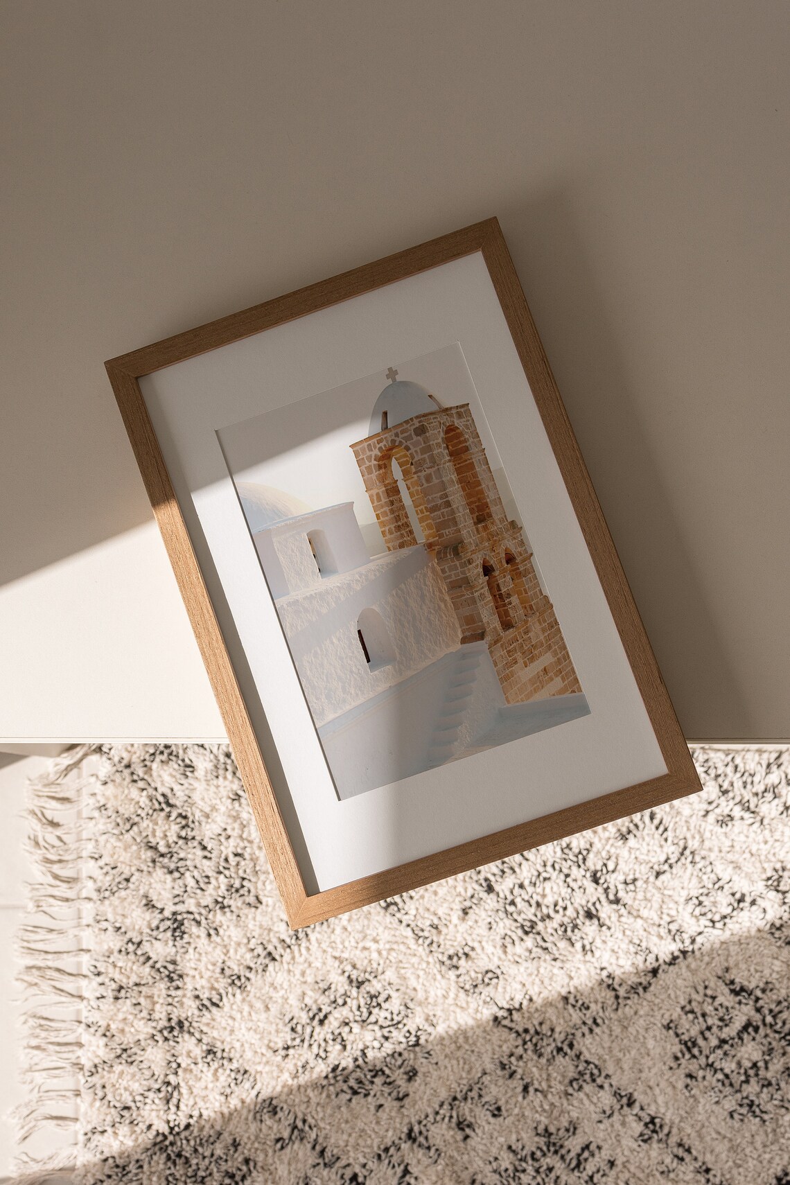 Greek Church Architecture Art Print, Neutral Travel Poster - Image 3