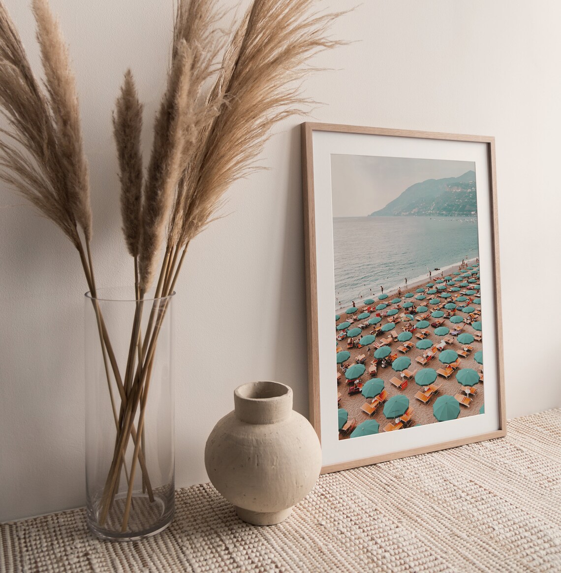 Summer Beach Aerial View, Italian Beach Travel Poster - Image 2
