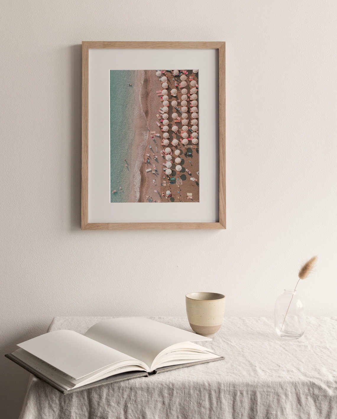 Aerial Beach View Neutral Art Print, Summer Beach - Image 3
