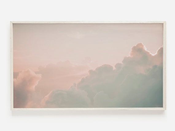 Frame Tv Art Cloud Sunset Photo Cloudscape Art For Frame Tv Blush Tv Art Pastel Tv Art Cloud Wall Art Cloud Tv