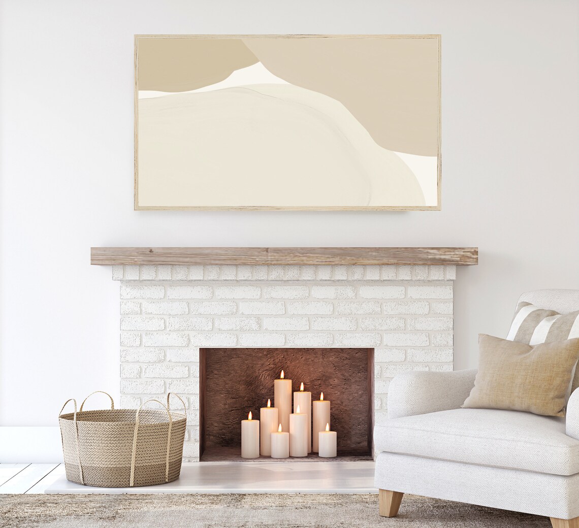 Abstract Beige Neutral Art Print for Frame TVs - Image 3