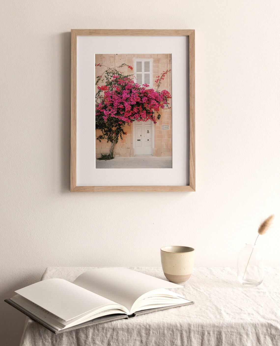 Bougainvillea Print, Greek Architecture Art Print - Image 4