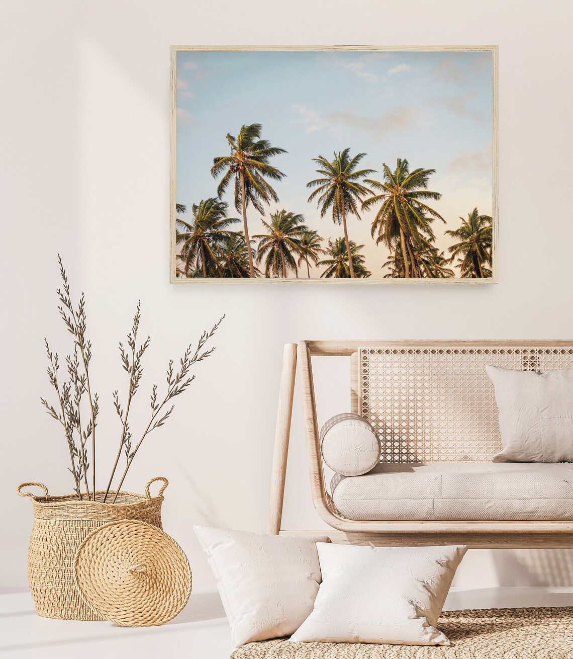 Palm Tree Sunset Landscape Beach Travel Poster - Image 2