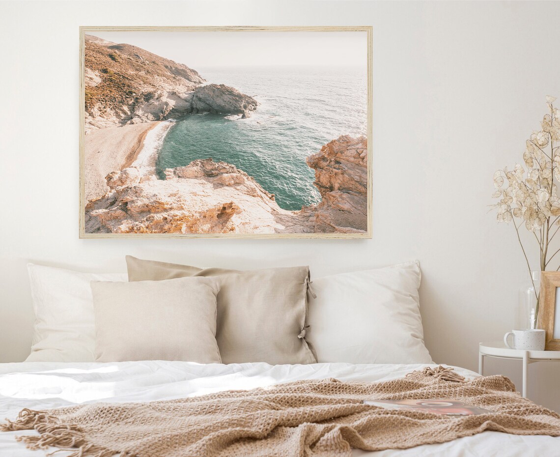 Rocky Cove Beach Boho California Coastal Art Print - Image 4