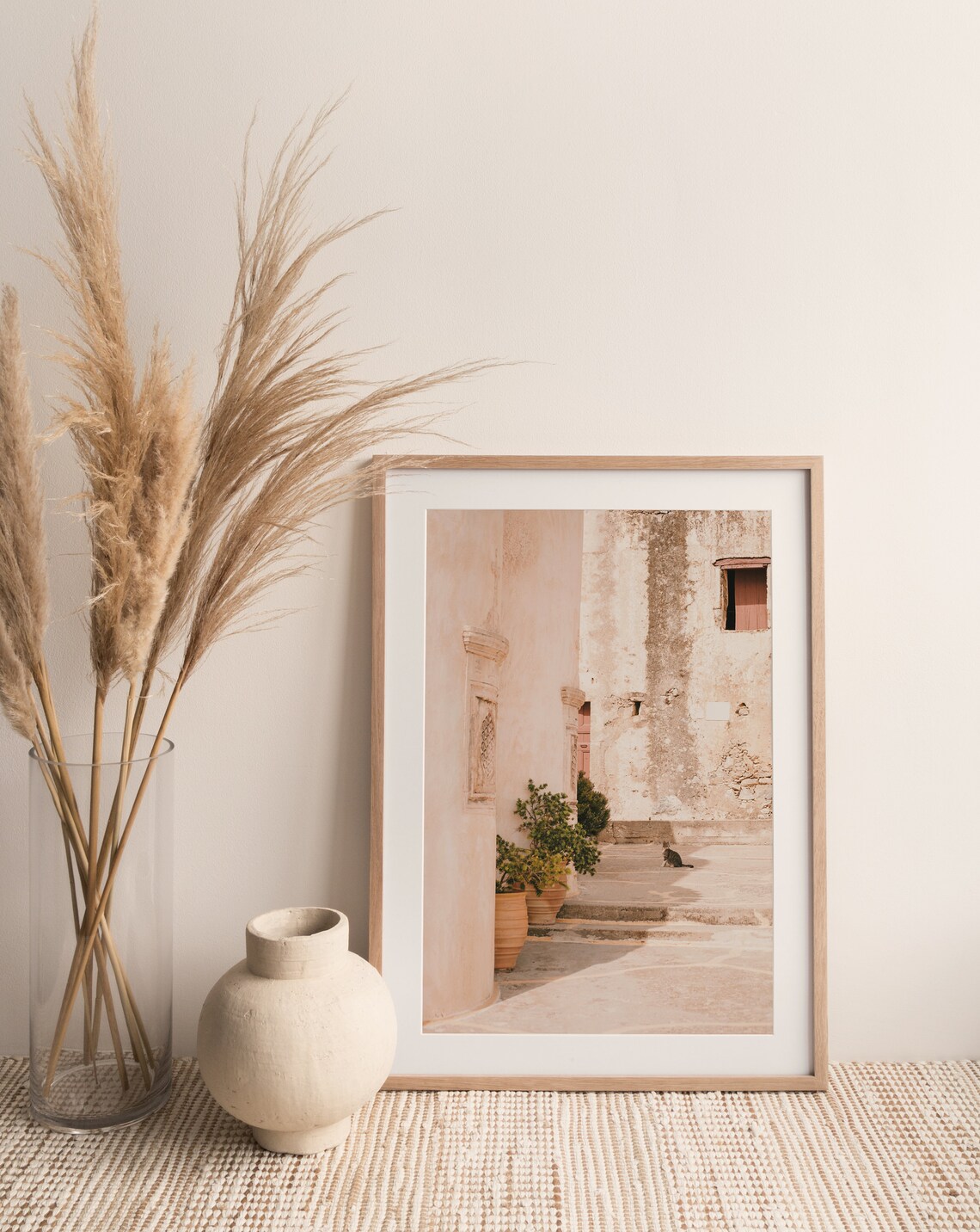 Greek Town Print, Coastal Greece Village Travel Poster - Image 2