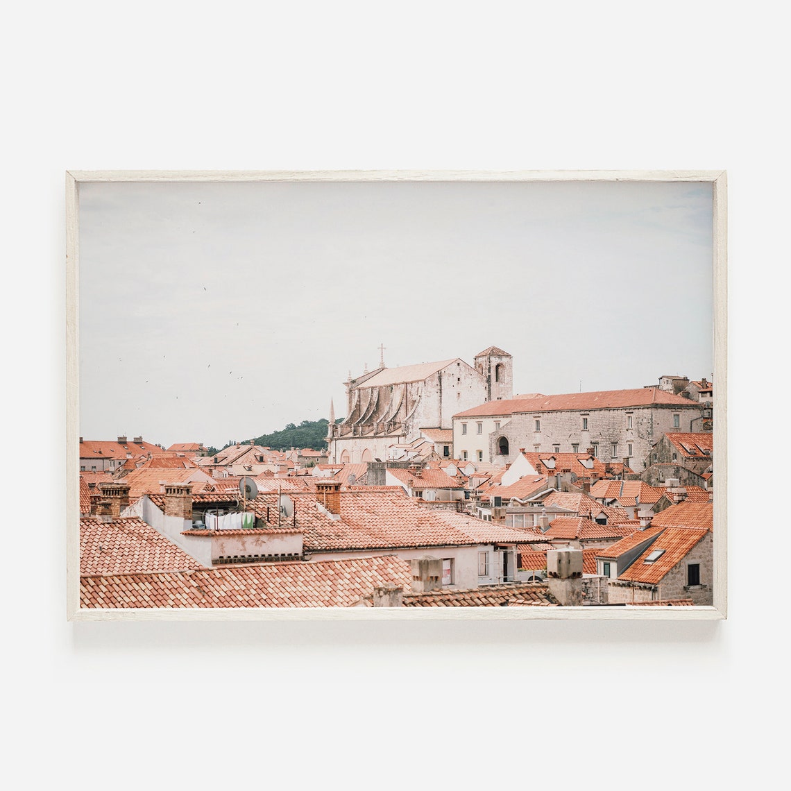 Dubrovnik Red Roofs Old Town Church View Croatia Adriatic Poster