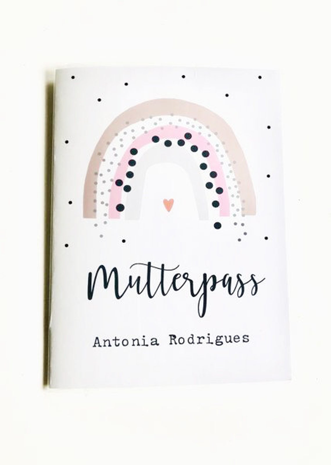 Personalized Pastel Rainbow Pregnancy Record Cover Design Poster