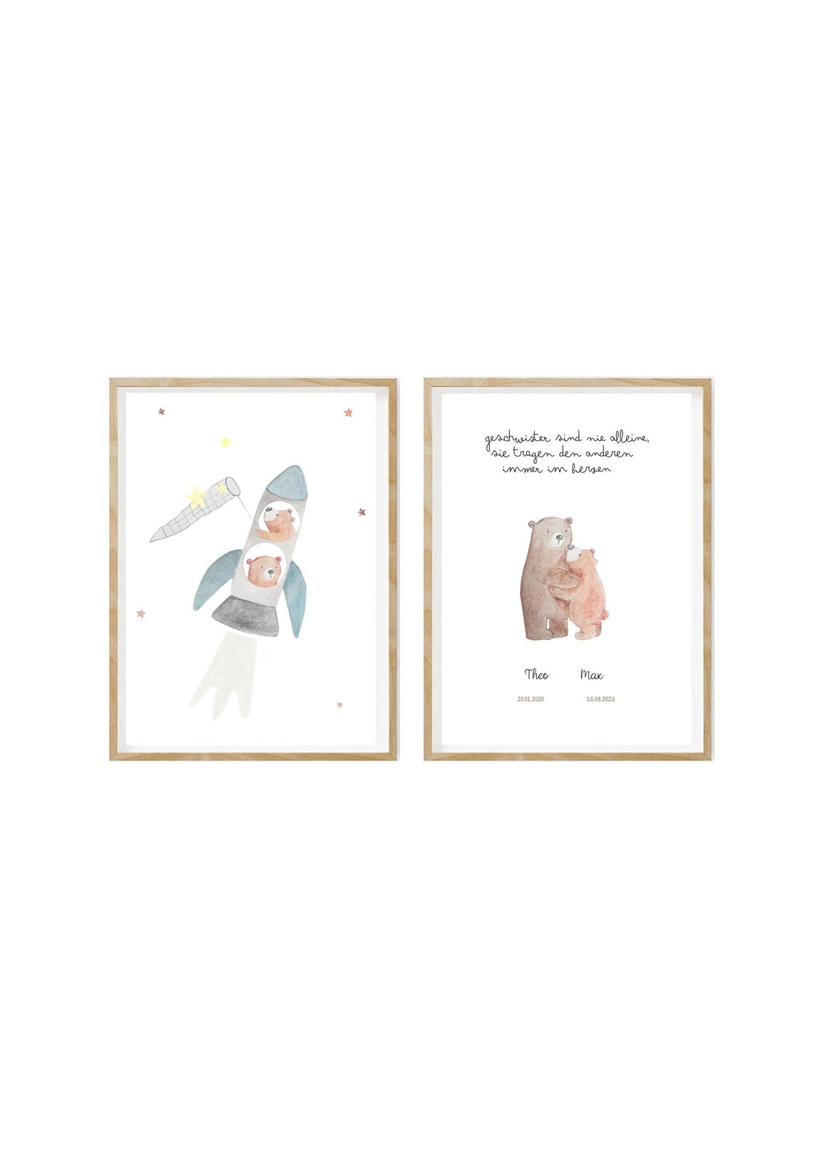 Childrens Room Picture Childrens Picture Birth Childrens Room Poster Bear Childrens Room Reach For The Stars To The Moon Gift Baby - Image 2