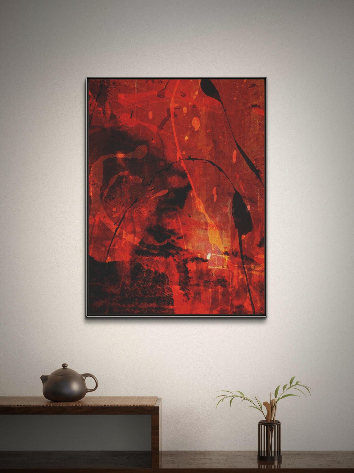 Mixed Media Abstract Night Sky Formations Art