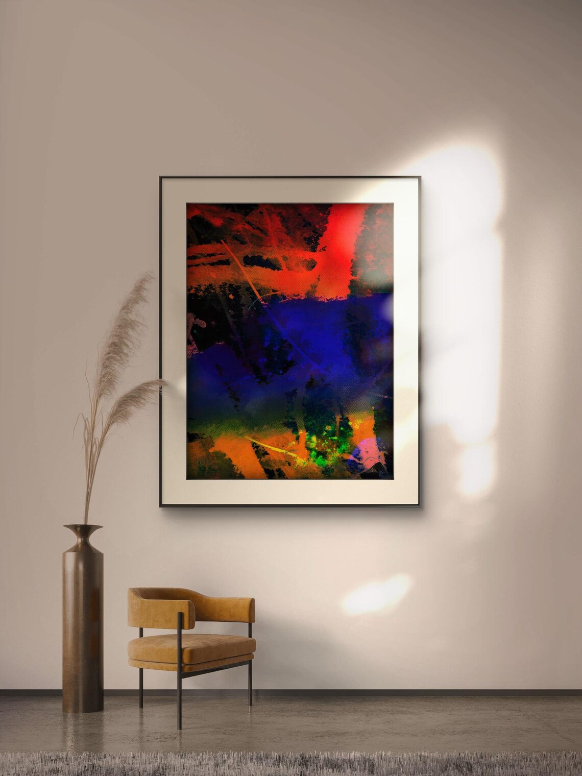 Dynamic Abstract Pop Art Piece, Mixed Shapes