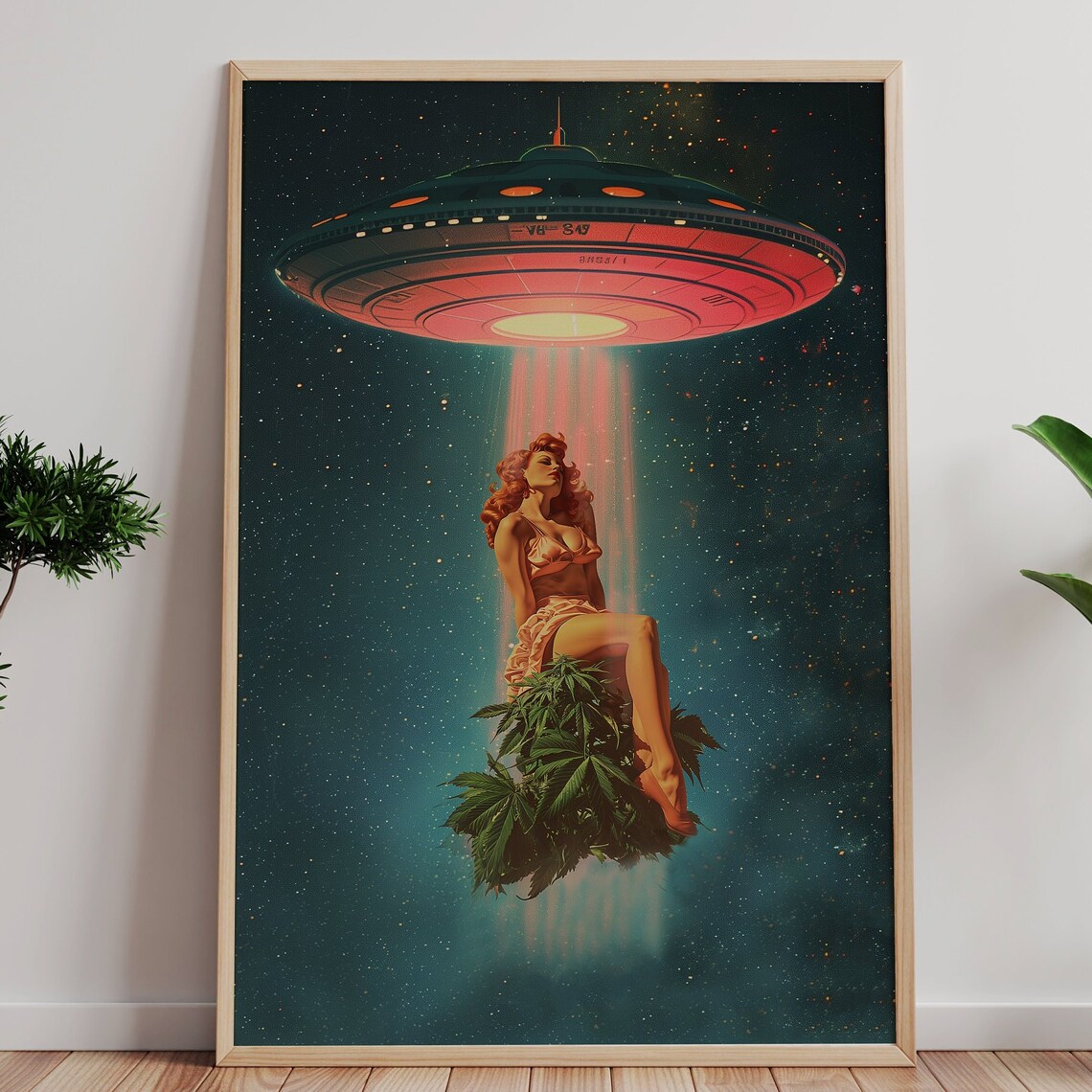 Surreal Ufo Vintage Psychedelic Space Poster
