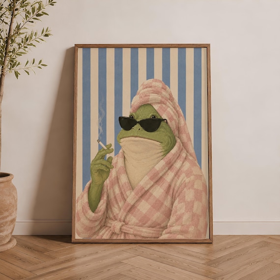 Spa Frog Bathrobe, Quirky Animal Bathroom Decor