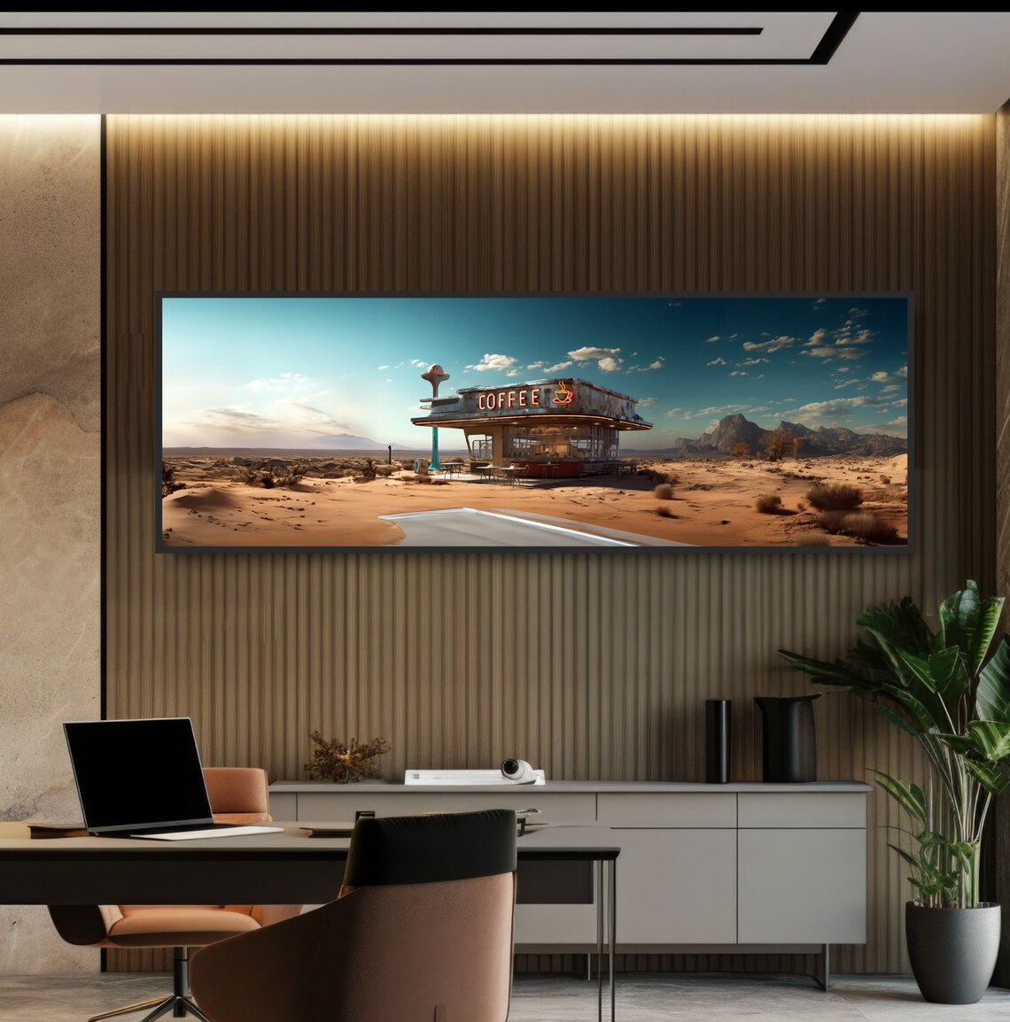 Retro Desert Diner, Vintage Americana Art Print - Image 3