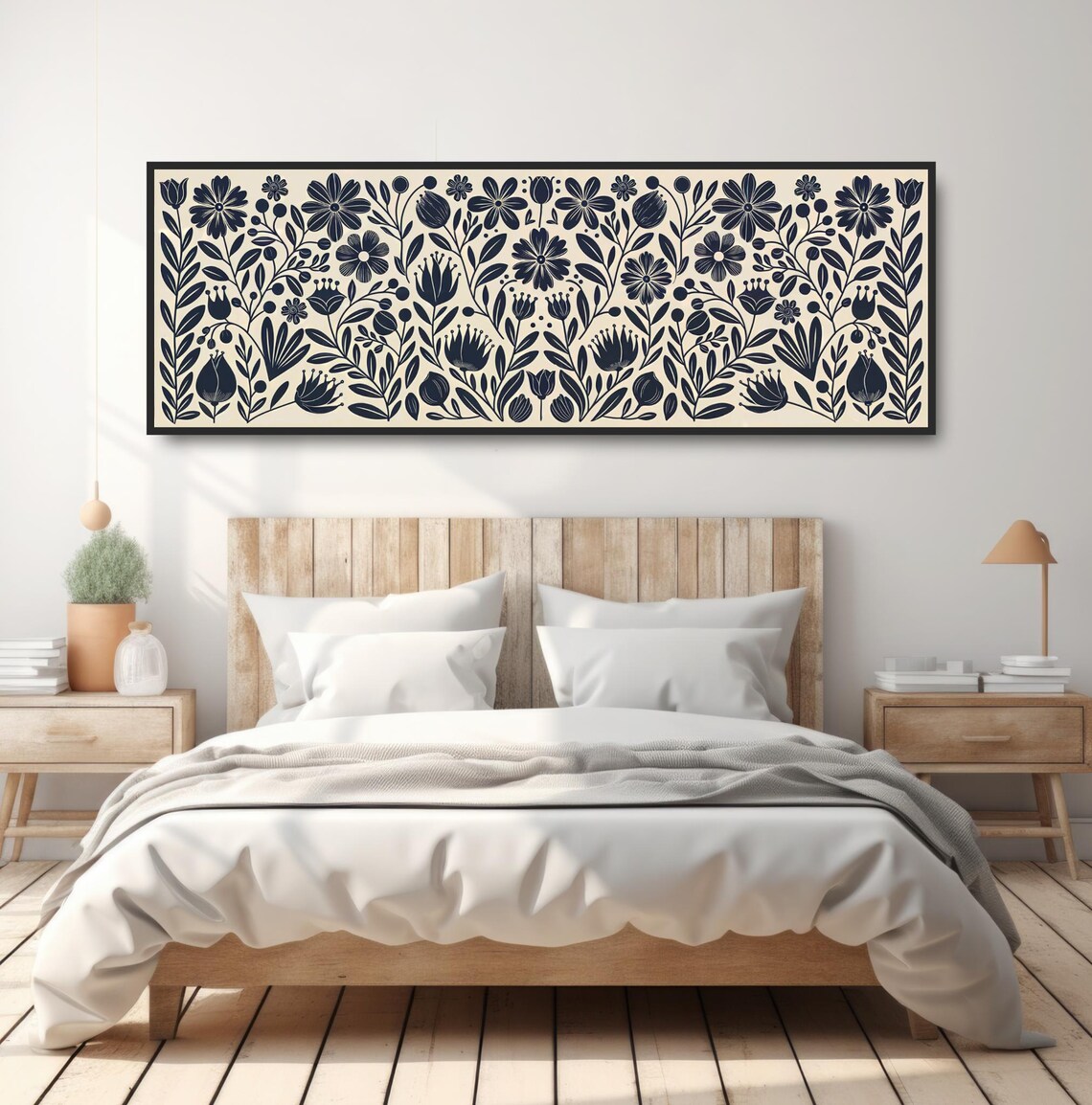 Panoramic Floral Botanical Art Print, Minimalist Boho - Image 4