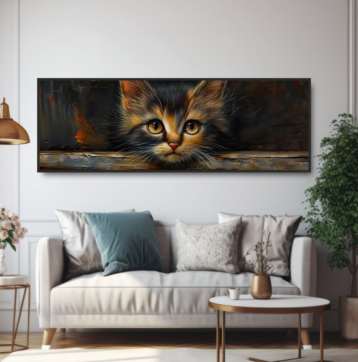 Farmhouse Kitten Oil-Painting-Style Art Print for Cat Owners - Image 5