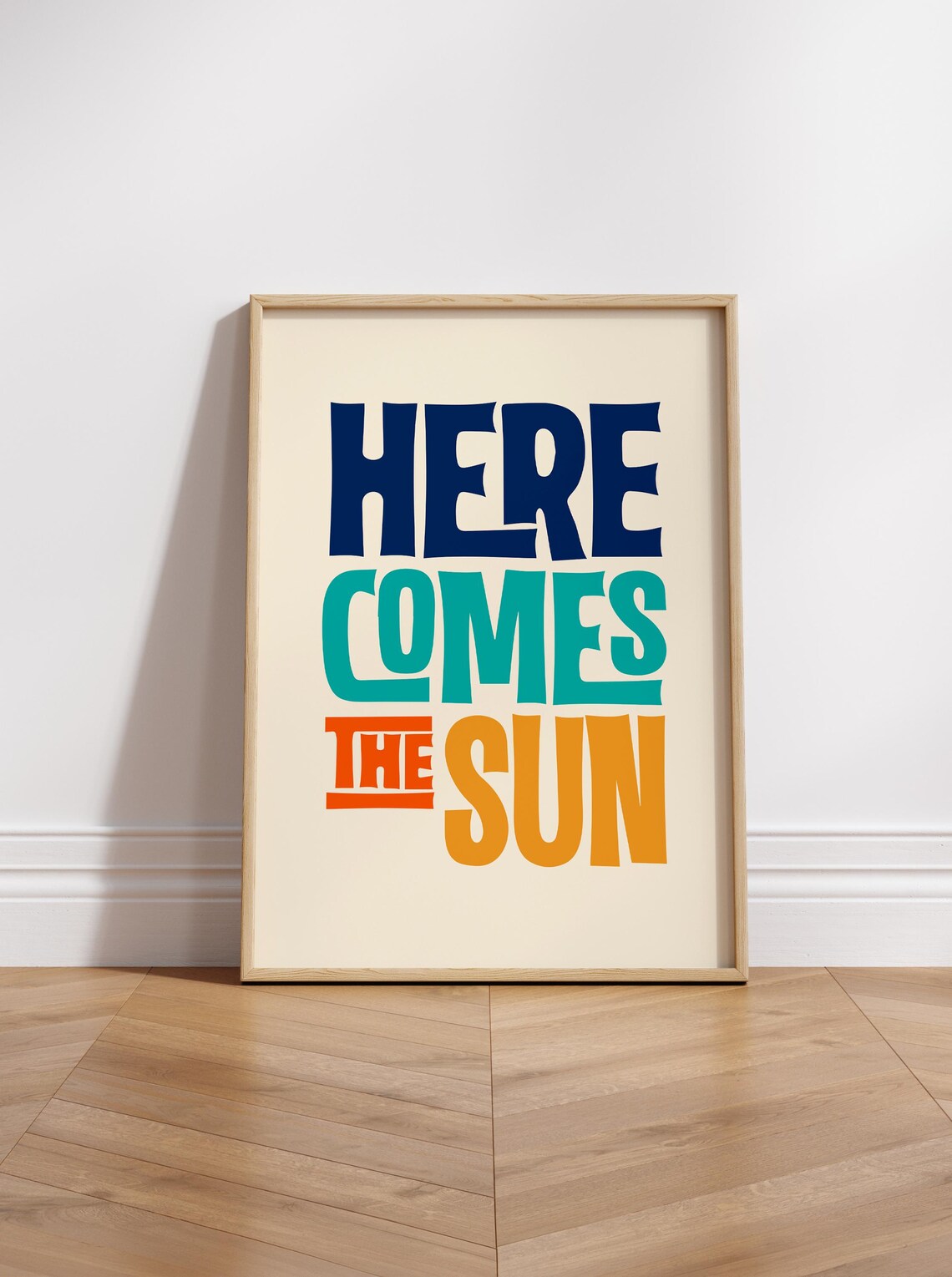 Here Comes The Sun Beatles Typography Art Print