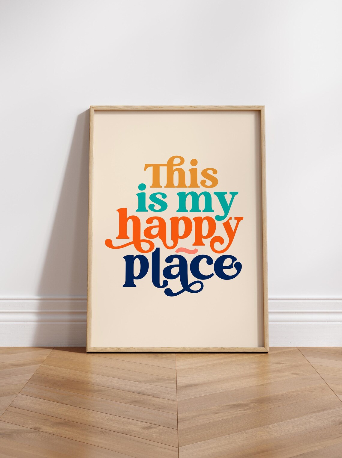This Is My Happy Place Typography Quote Art Print