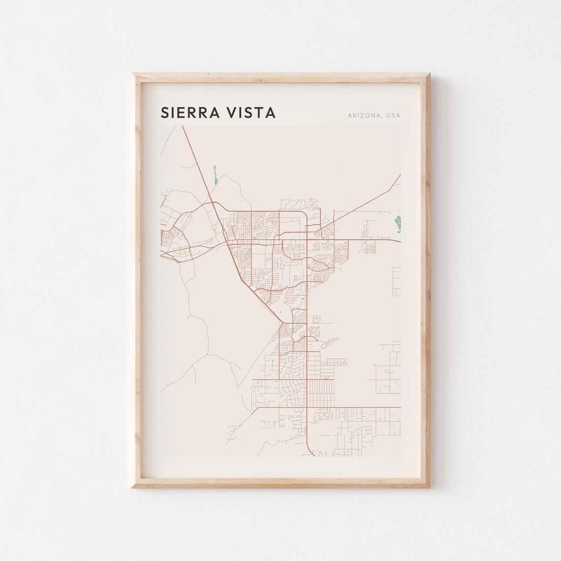 Sierra Vista Map Poster Sierra Vista Print Sierra Vista Poster Sierra Vista Wall Art Arizona Travel Gift Gift For A Friend