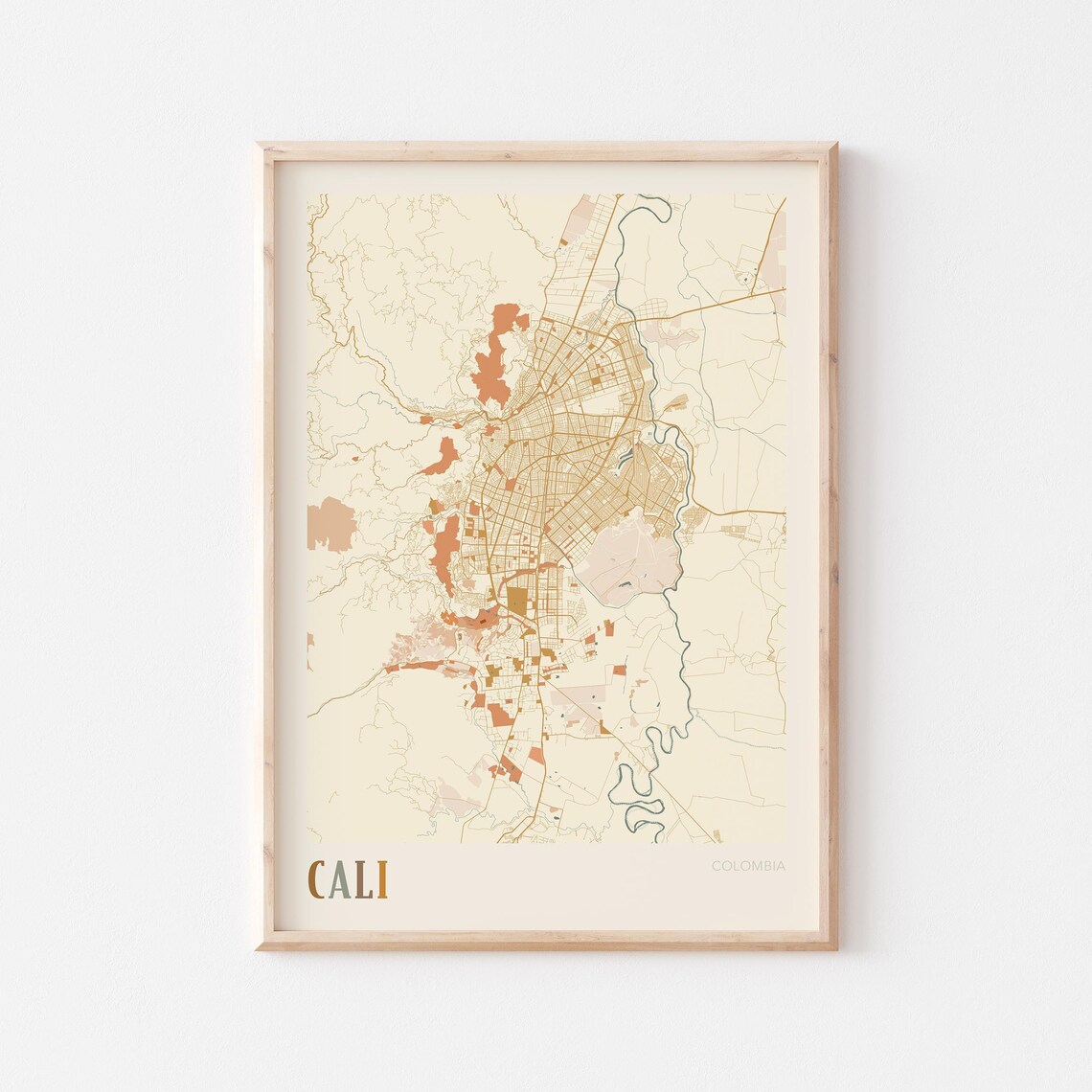 Cali Map Poster Print, Colombia Travel Gift