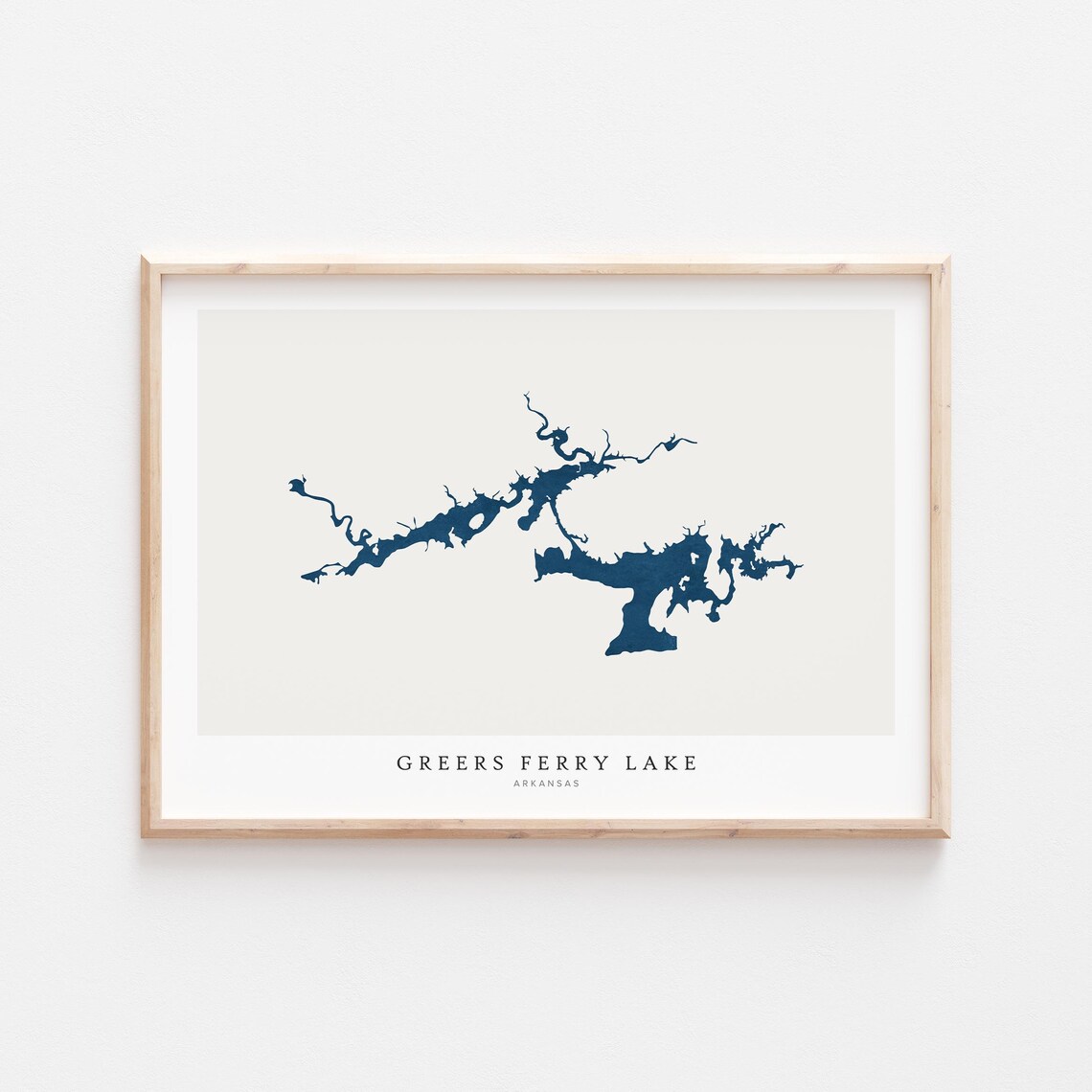 Greers Ferry Lake Map Poster, Arkansas House Gift