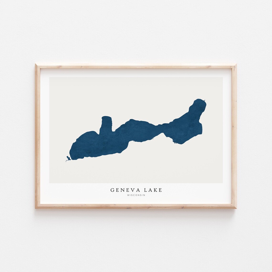 Geneva Lake Map Poster Print, Wisconsin Gift