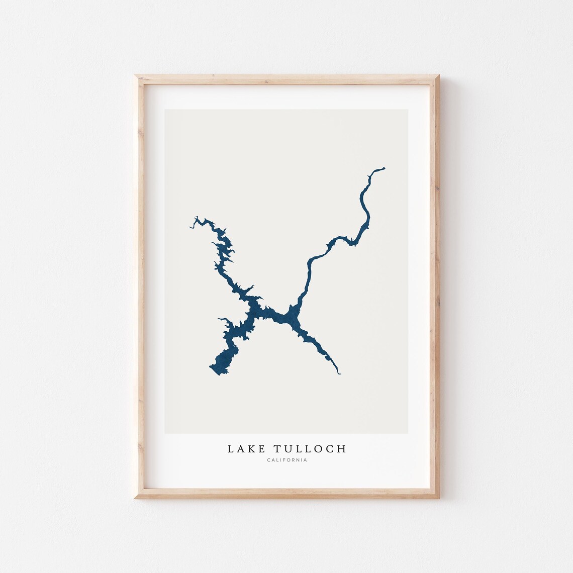 Lake Tulloch Print Poster Art Wall Map House Gift