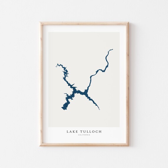 Lake Tulloch Print Poster Art Wall Map House Gift