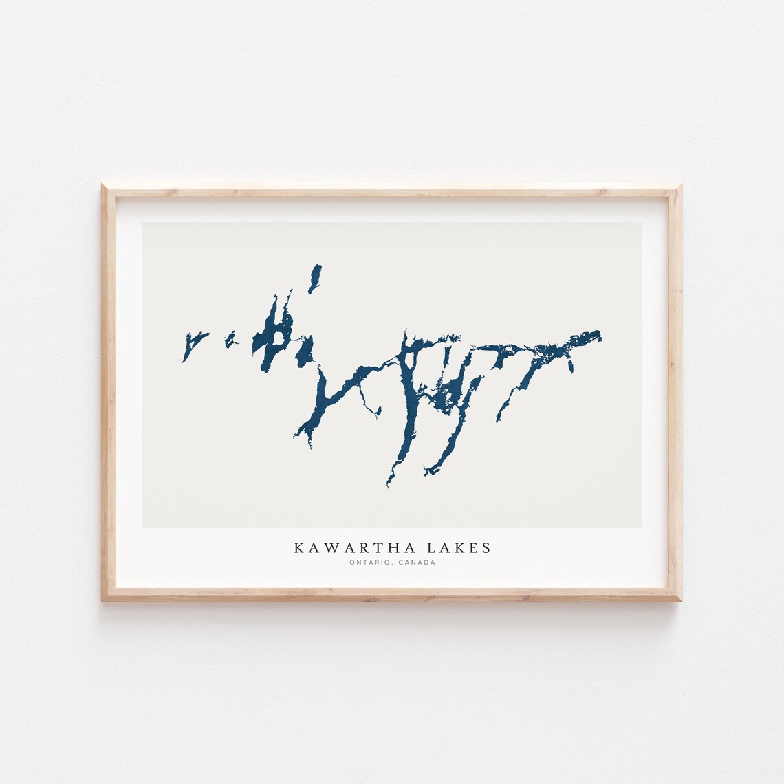 Kawartha Lakes Map Poster, Ontario Art Print