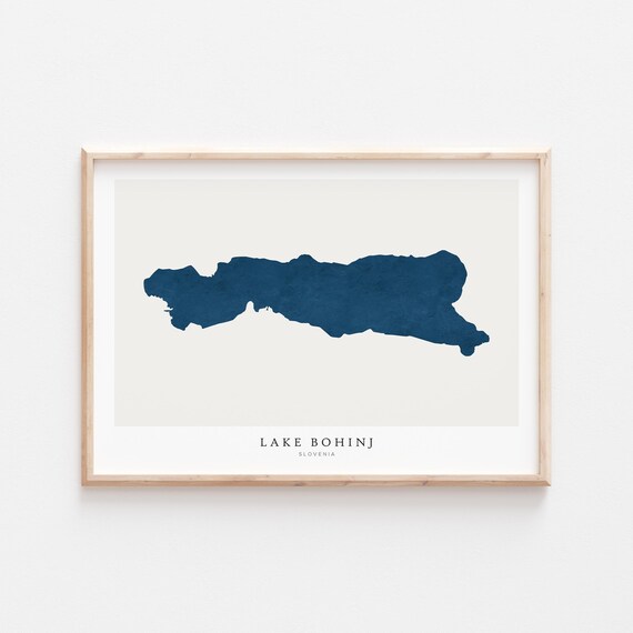 Lake Bohinj Print Poster Art Wall Map Slovenia