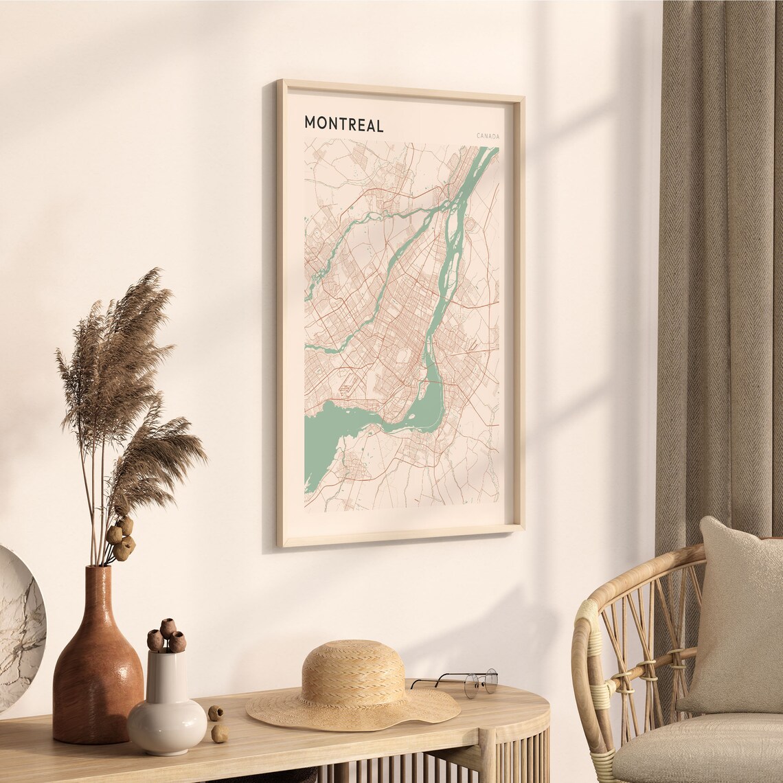 Montreal Canada Minimalist Street Map City Art Poster Home Decor - Image 3