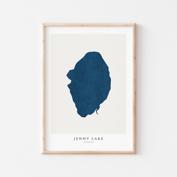 Jenny Lake Print Poster Art Wall Map House Gift Wyoming