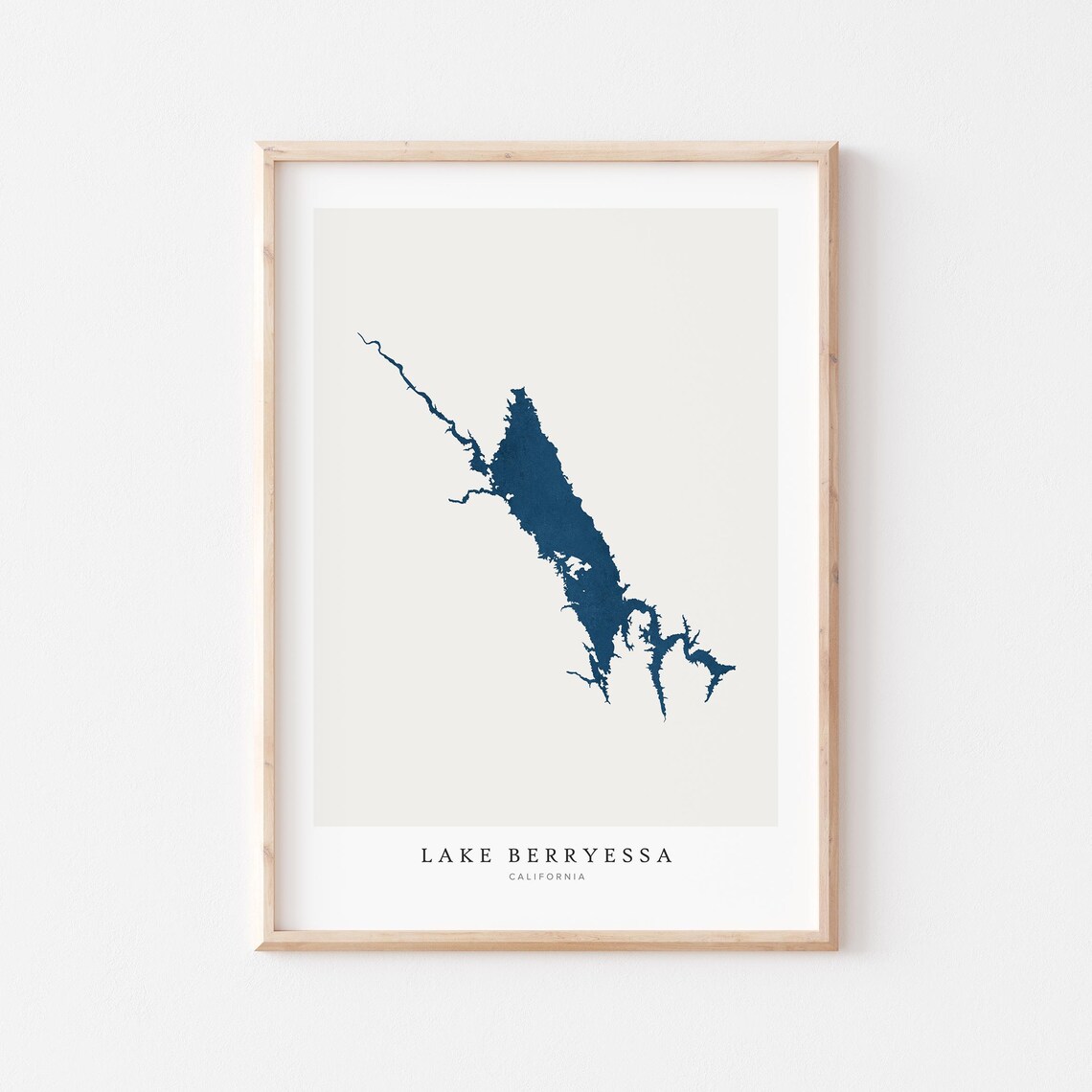 Lake Berryessa Print Poster Art Wall Map House Gift
