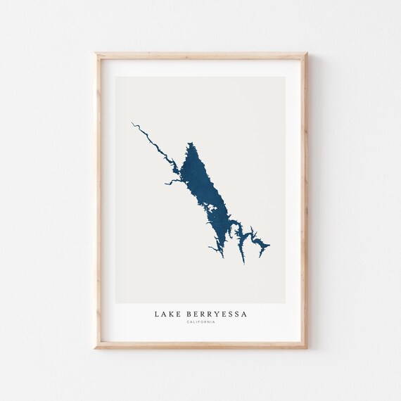 Lake Berryessa Print Poster Art Wall Map House Gift