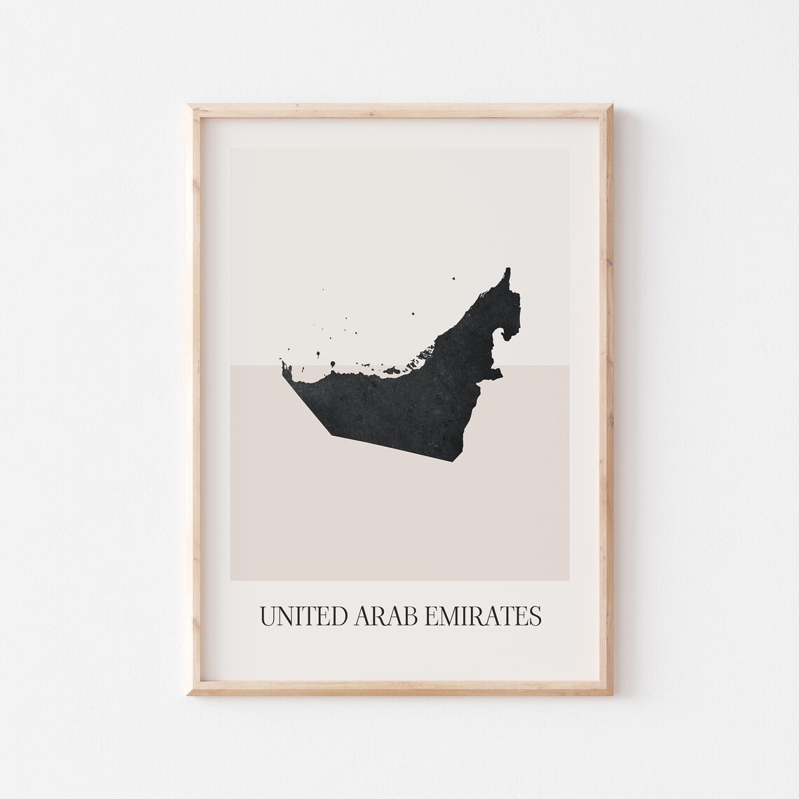 United Arab Emirates Map Poster Print Minimalist Boho Wall Art Uae